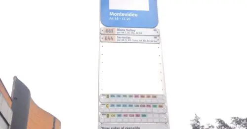 PARADERO SITP MONTEVIDEO  190A06 BOGOTÁ